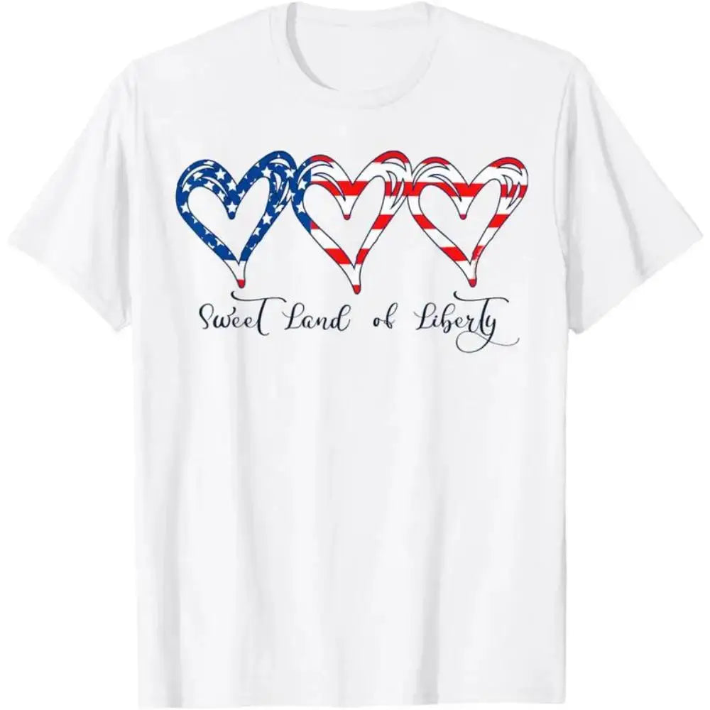 Unisex USA Flag Heart T-Shirt – Soft Cotton Short Sleeve Tee with American Spirit Design for Everyday Style