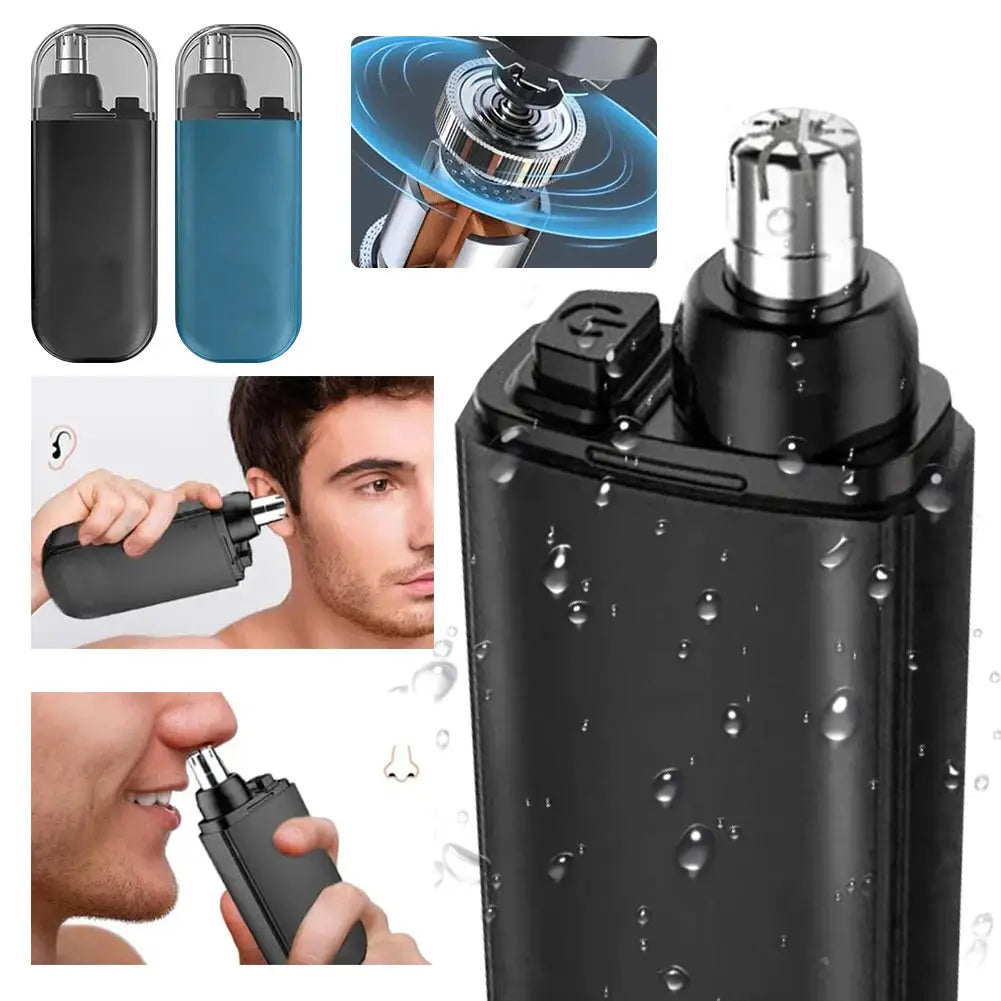 Electric nose hair trimmer, 7000 RPM motor, dual-edge blades, USB rechargeable, painless grooming (1–5 pcs)