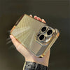 Glossy Plating Cool Feel Hard Back Cover Lens Protection Film Grid Phone Shell Case - PMMNAPOLES