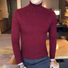 Men's casual vintage style wool turtleneck sweater