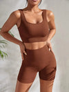 Seamless ribbed yoga sets