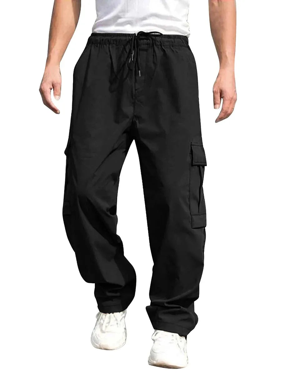 Men’s Cargo Pants Loose Fit With Drawstring And Pockets
