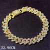 Rhinestone Inlaid Cuban Chain Bracelet