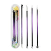 Purple and black gradient acne tool set