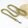 Beige braided dog leash