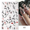 Floral and bunny nail art stickers