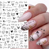 Love and smile themed nail stickers