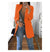 Orange fashion casual suit with polo collar