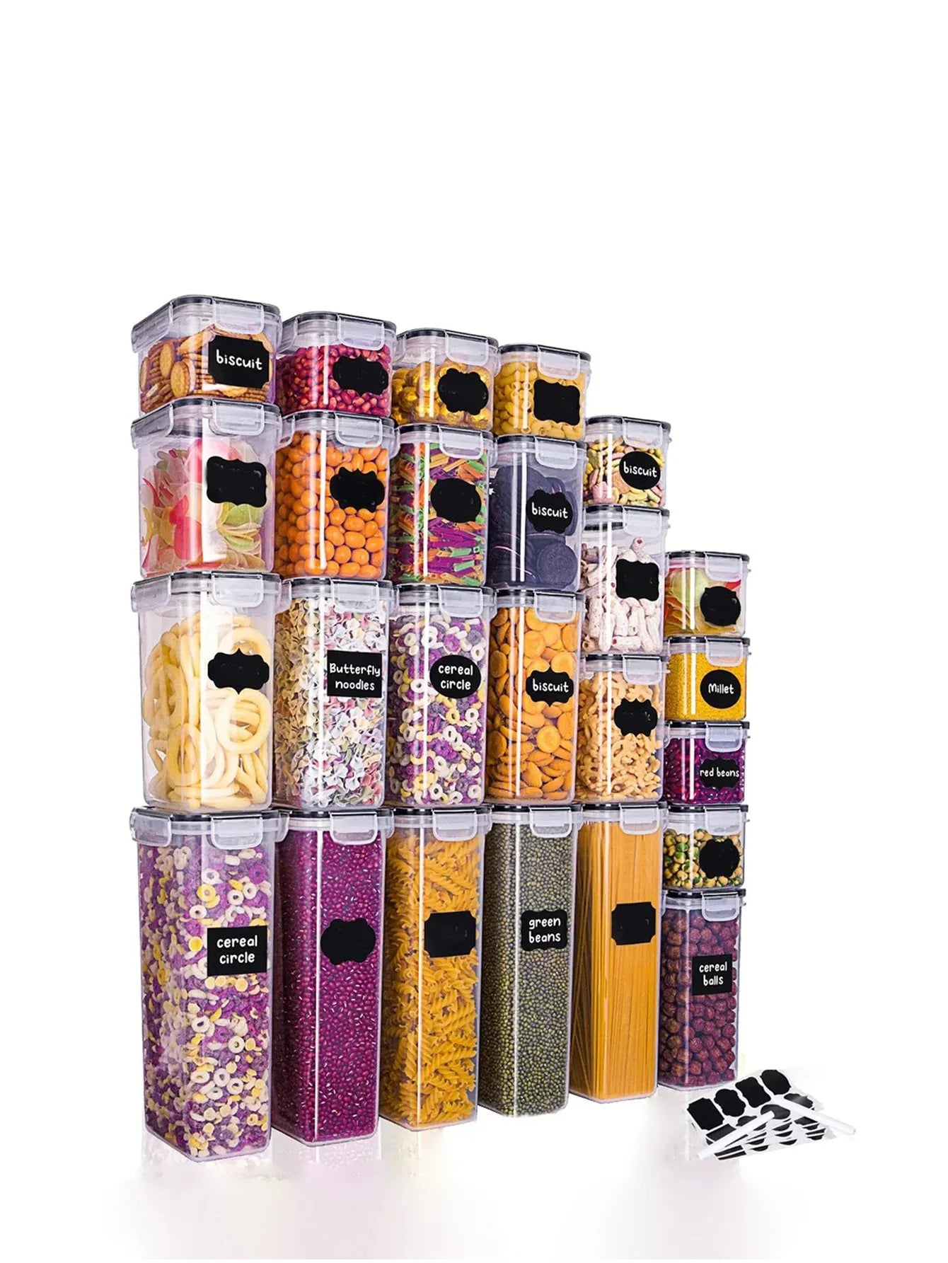 Airtight Food Storage Containers 18pc Set With Labels