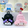 Set of four Sanrio character plush backpacks