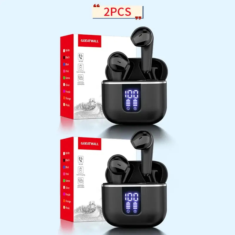 Wireless Bluetooth 5.3 Earbuds with Smart Digital Display, Hi-Fi Sound & High-Fidelity Stereo Audio