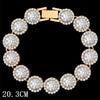 Rhinestone Inlaid Cuban Chain Bracelet