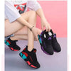 Colorful women's sneakers with vibrant accents