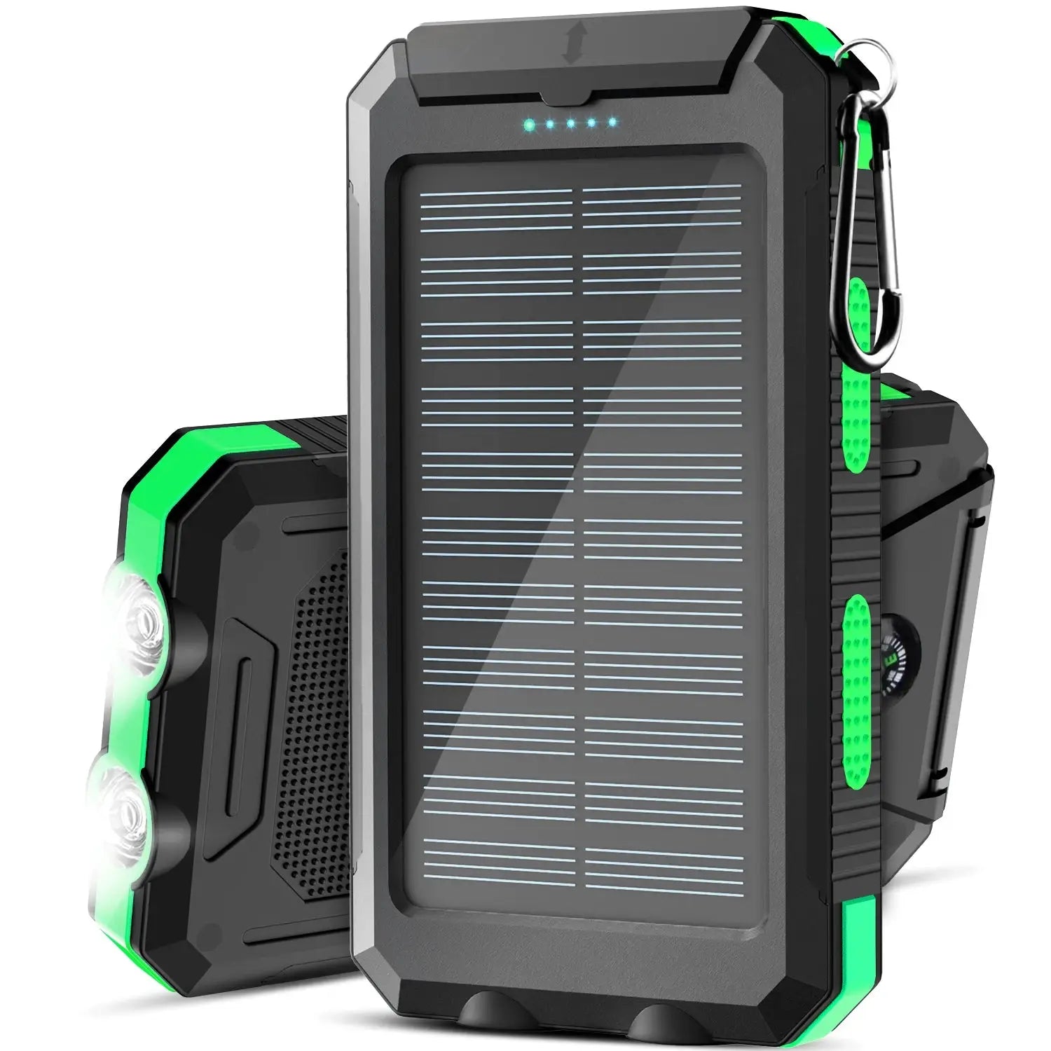 Solar Power Bank 38800mAh Waterproof Dual USB Charger for Outdoor Travel & Camping