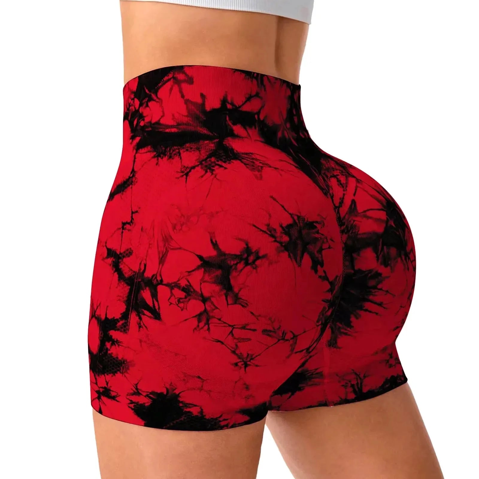 Athletic Shorts 2 Pack High Waist Seamless Tie Dye Fit