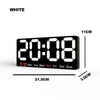 White LED digital alarm clock with dimensions