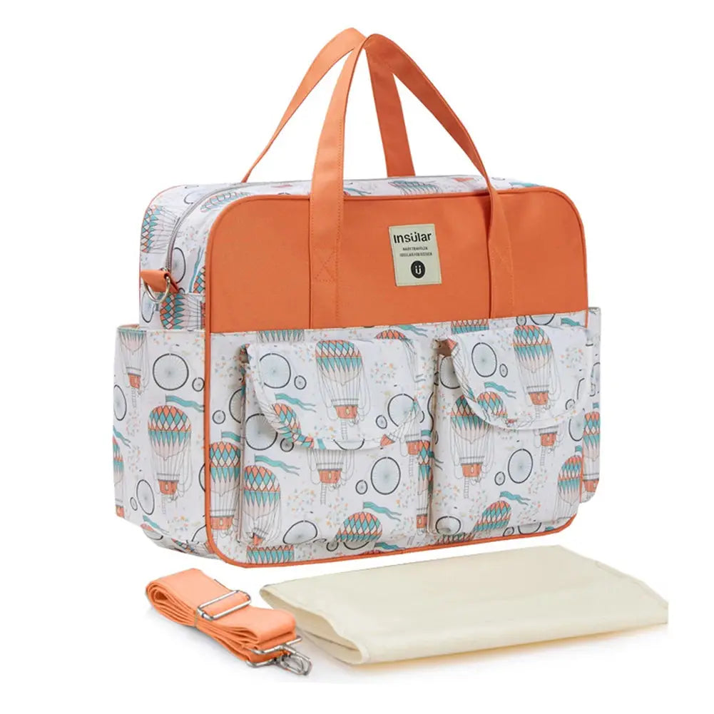 Waterproof maternity stroller bag with large capacity, lightweight shoulder design, ideal for travel and daily use