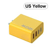 Yellow 120W wall charger with US plug