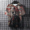 Japanese style anime print short-sleeved t-shirt for men