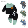 Baby contrast color pants sets