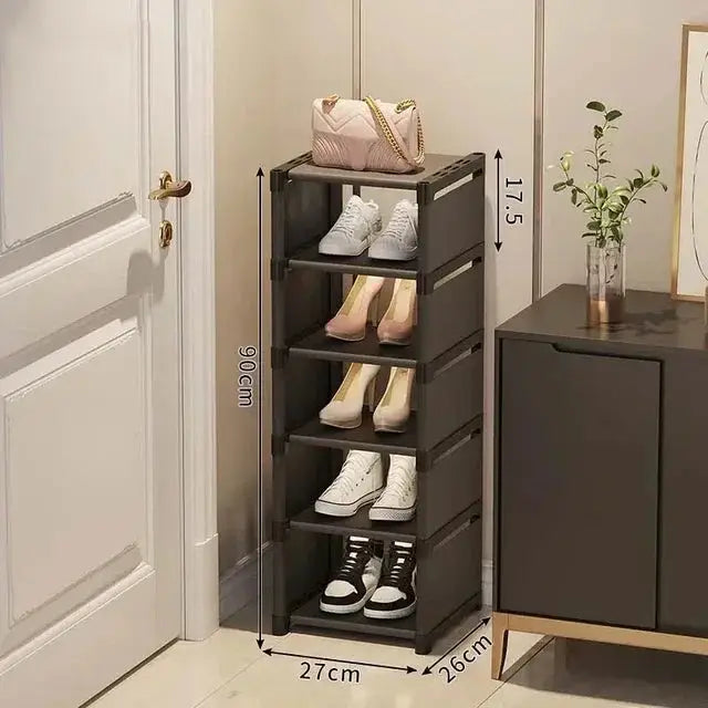 Compact shoe organizer with dimensions