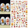 Thanksgiving themed nail stickers with autumn designs