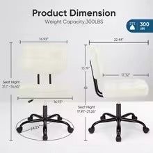 Armless Ergonomic Office Chair with Lumbar Support