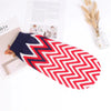 Red and white zigzag dog sweater