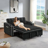 Black convertible sofa bed with modern design