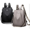 Black and gray multifunctional backpacks for women