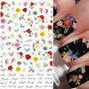 Summer-themed nail art stickers with tropical designs