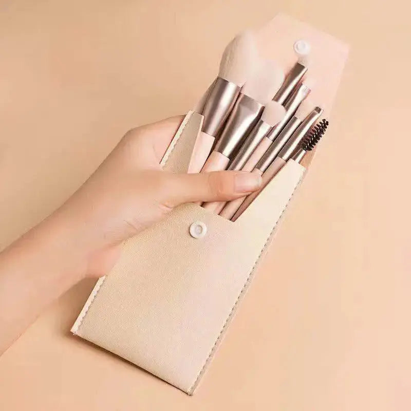 8PCS Makeup Brush Set – Soft Fluffy Eyeshadow, Foundation & Concealer Blending Brushes – Portable Professional Cosmetic Tools