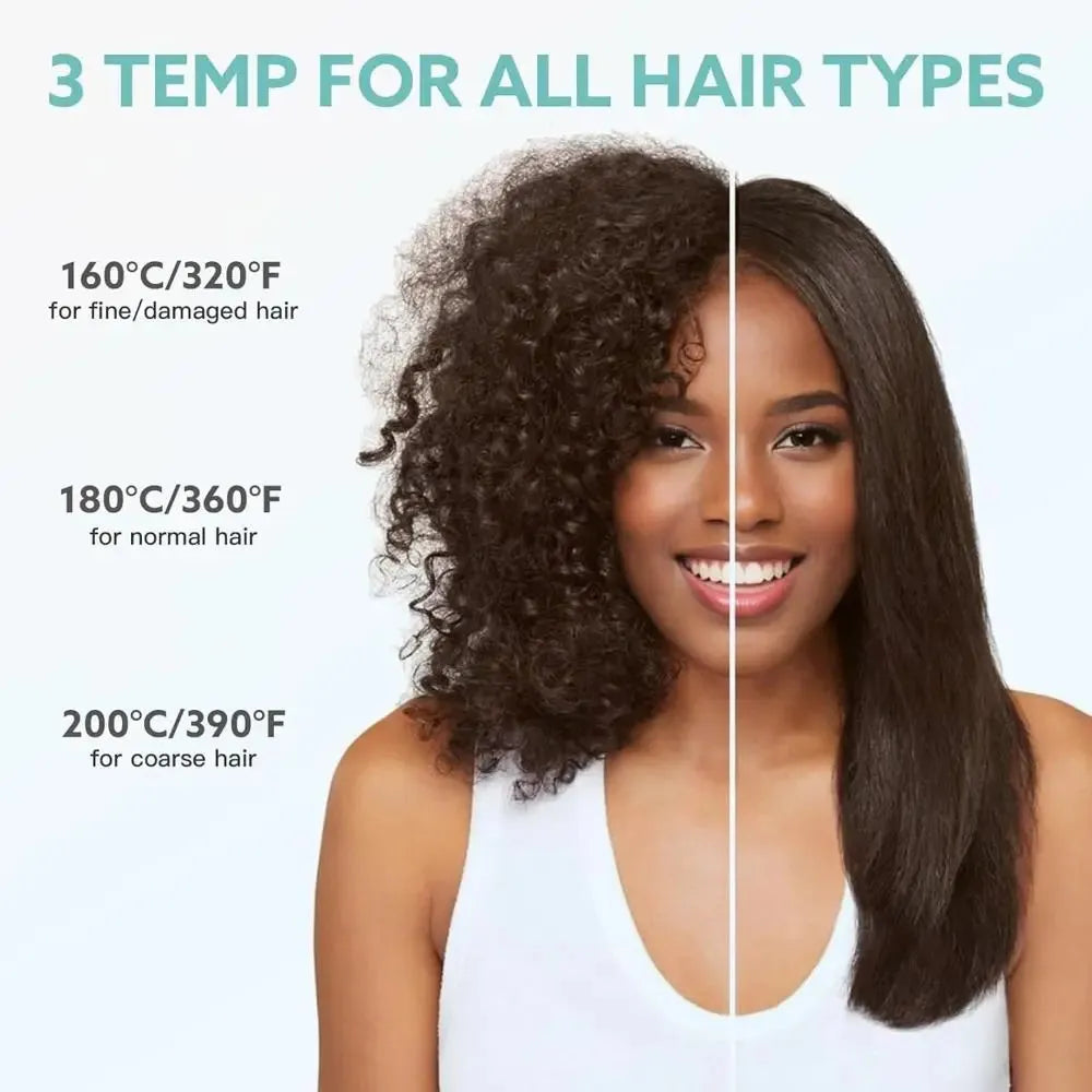 Wireless Hot Comb Hair Straightener With LCD And Type C