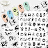 Artistic silhouette nail stickers