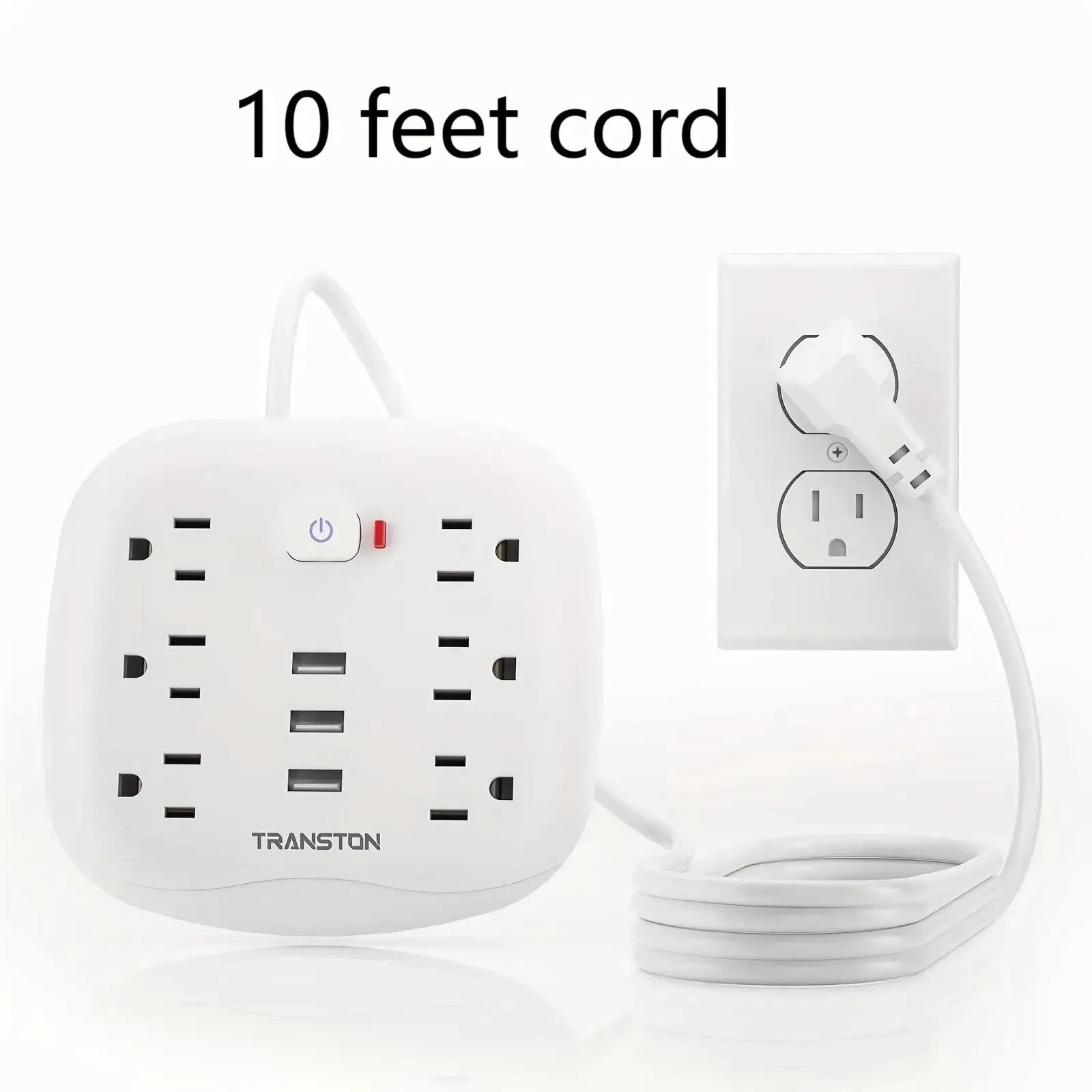 Power Strip Surge Protector With USB Ports And 10ft Cord