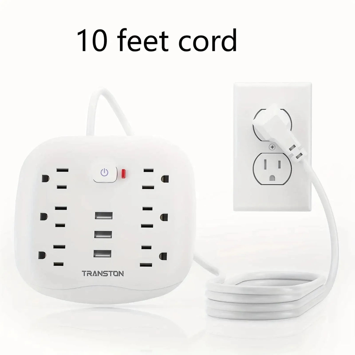 Power Strip Surge Protector With USB Ports And 10ft Cord