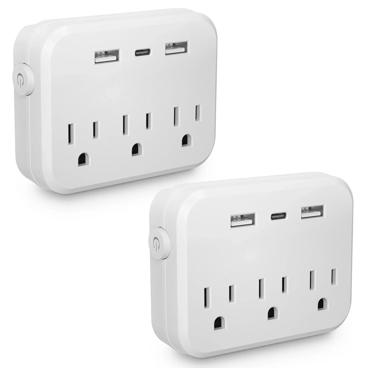 Mini 6 in 1 Power Strip with Surge Protection and USB Ports