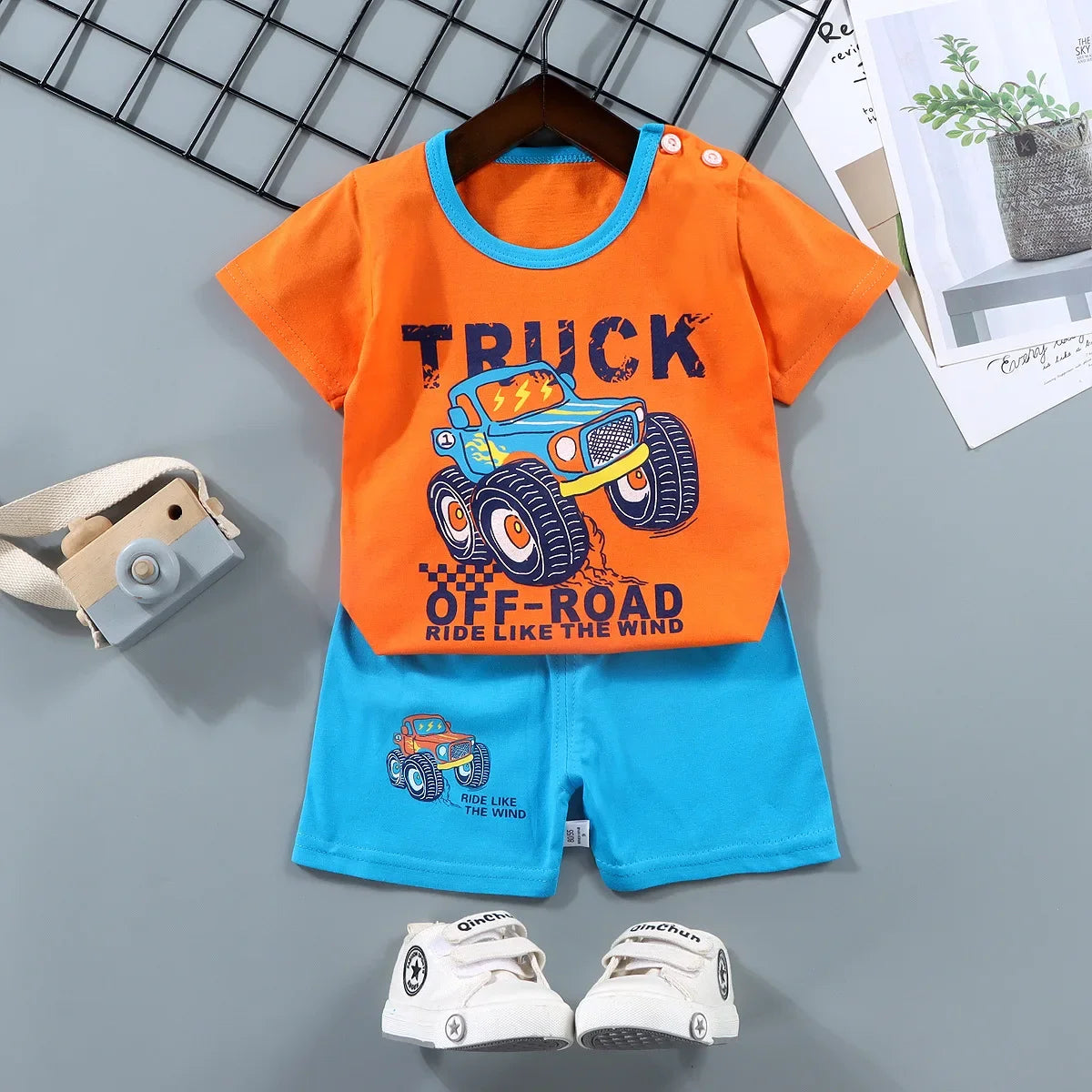 Summer Cotton T-shirt and Shorts Sets for Toddler Boys and Girls - PMMNAPOLES