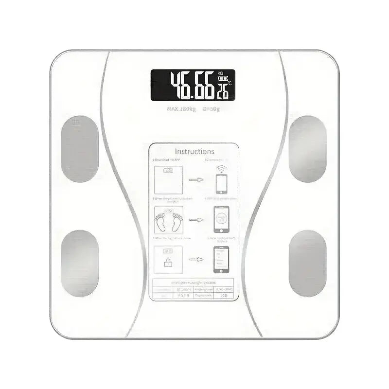 Smart Body Fat Scale LED Display Bluetooth Analyzer for Weight & Body Composition Tracking