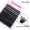 Heated bonded 100D eyelash clusters