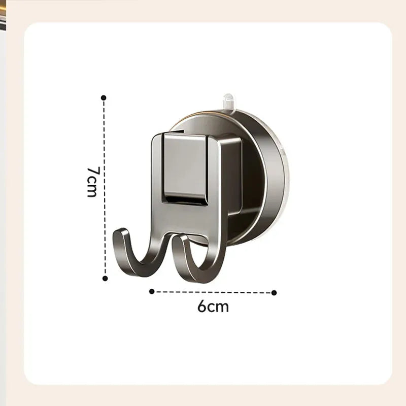 Suction Cup Hooks Strong Hold No Drill Bathroom Double Pack