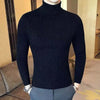 Men's casual vintage style wool turtleneck sweater