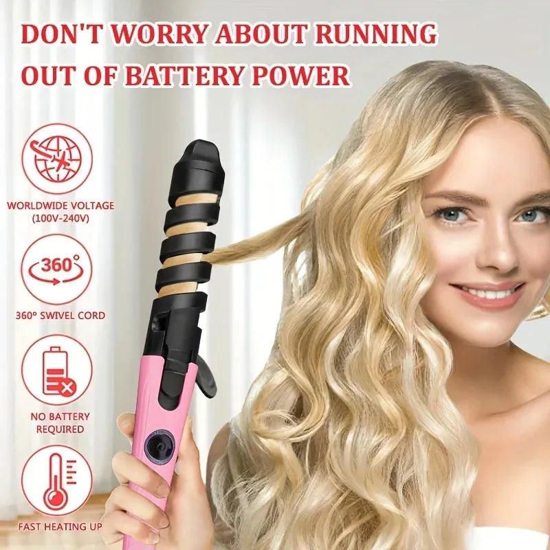 2 in 1 Hair Straightener with Ceramic Automatic Curling