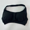 Black sports bra with gym crop top