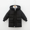 Long down outerwear for children