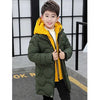 Green hooded jacket with yellow lining for children