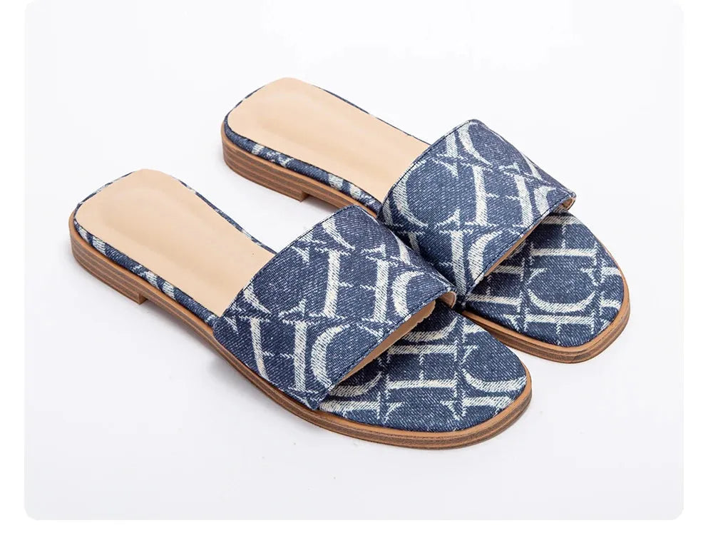 Women Slip On Canvas Slippers with Soft Sole Comfort Design