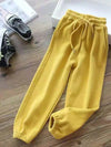 Yellow warm winter leggings for women