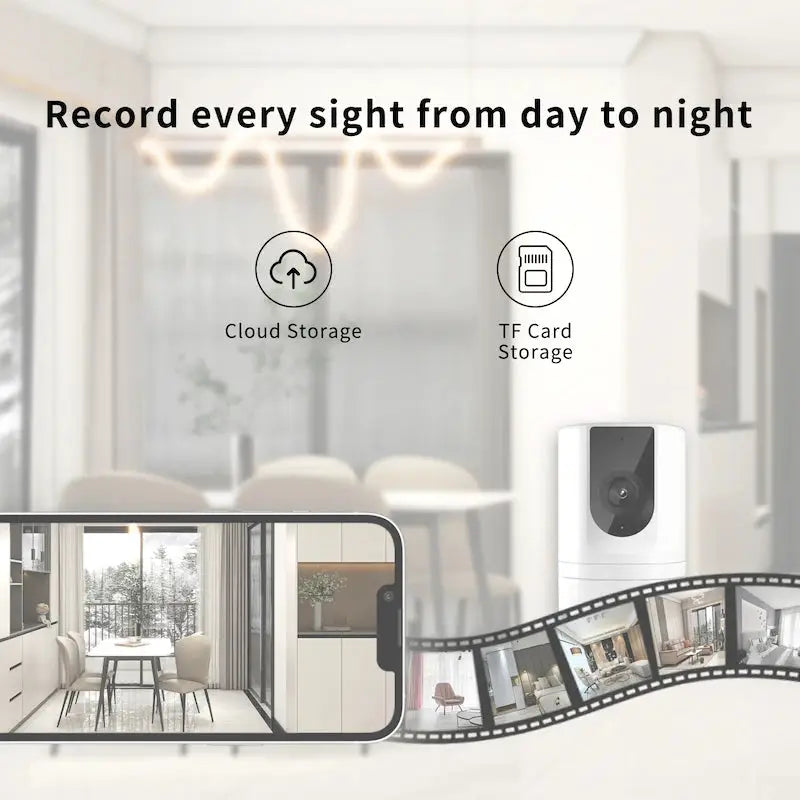 2-Pack Ease Life 1080P Indoor Security Cameras – Foldable Pet & Baby Monitor with Mobile App, Motion Detection & Night Vision
