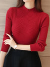 Women's Ruffle Turtleneck Sweater